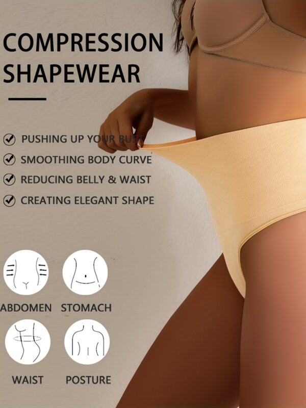 Seamless High-Waist Shaper Panties - Breathable Comfort, Firm Tummy Control - Essential Womens Shapewear for Daily Wear - Image 10