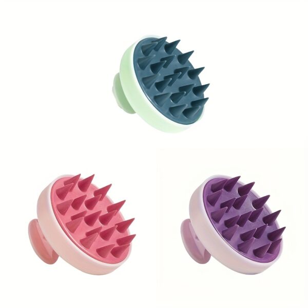 Manual Silicone Head Massager Brush - Gentle Exfoliating Scalp Massage Comb for Hair Growth & Light Beige Health, Soft Light Beige-Friendly Design, No Battery Needed, 3 Colors (Light Blue, Green, Black) - Image 20