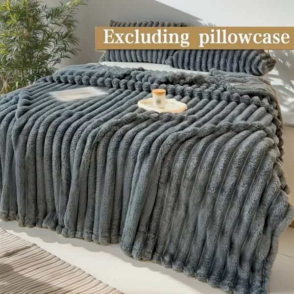 [Customer Favorite] Versatile Faux Rabbit Fur Blanket - Double-Sided, Thermal & Cozy for All Seasons, Perfect for Office Naps, Outdoor Camping, Hiking & Fishing - Image 5