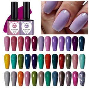 Plastic Bottle 36 Colors - New Autumn And Winter Collection of Colorful Light Therapy Nail Gel, LED Popular Nail Polish, Durable And Strong Salon Quality Manicure.