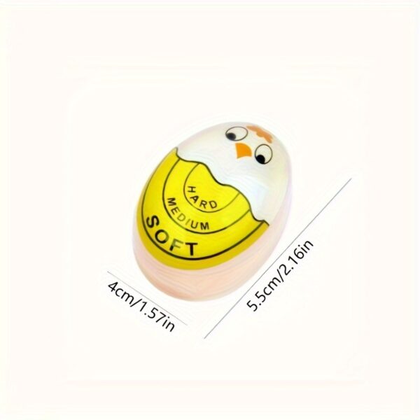 1pc/Red/Yellow Changing Egg Timer And Boiled Egg Holder - Perfect for Soft And Hard Boiled Eggs, Safe And Fun, Easy to Read, No Guessing! RV Gadget, Kitchen Accessory. RV Kitchen Cooktop Accessories, Without Battery - Image 3