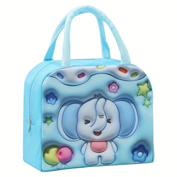 1pc Girl's New Large-capacity Lunch Bag, 3D Pattern Cartoon Lunch Box Bag For Taking Out, Ideal choice for Gifts - Image 10