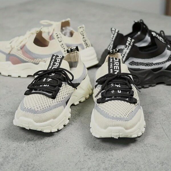 Women's Breathable Mesh Platform Sneakers, Casual Lace Up Outdoor Shoes, Comfortable Low Top Sport Shoes plus size - Image 15