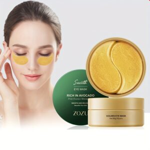 60pcs Moisturizing And Lifting Eye Masks For - Avocado And Golden Eye Patches For Firming And Tightening Under Eye Skin