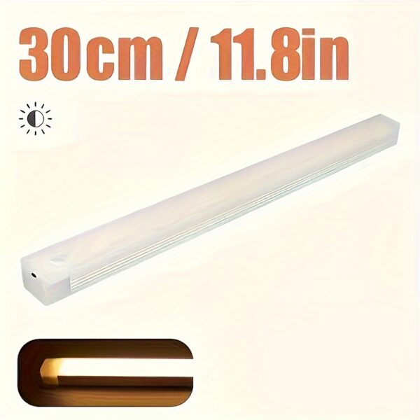 1pc Motion-Activated LED Light Bar - USB Rechargeable, Wireless, Ultra-thin with Magnetic Backing for Easy Placement in Kitchens, Hallways, Wardrobes - Ideal for Holiday Gifting - Image 18