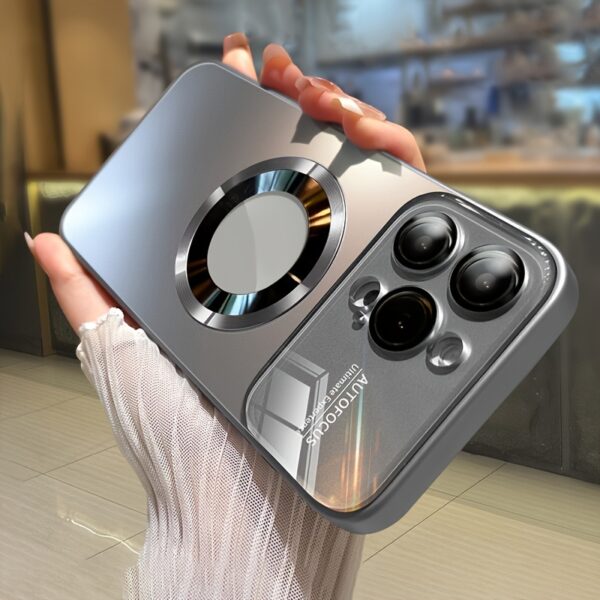 New Titanium Metallic Color Luxury Matte Phone Case for Iphone 15 14 13 12 11 Pro Max Plus Magnetic Wireless Charging Case Shockproof Glass Camera Lens Protection Cover - Image 4