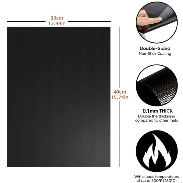 1/2pcs Non-Stick, Reusable Baking Mats - Perfect for Electric & Gas Ovens, Toasters, and Grills - Durable Kitchen Essentials for Outdoor BBQs & Cooking - Image 3