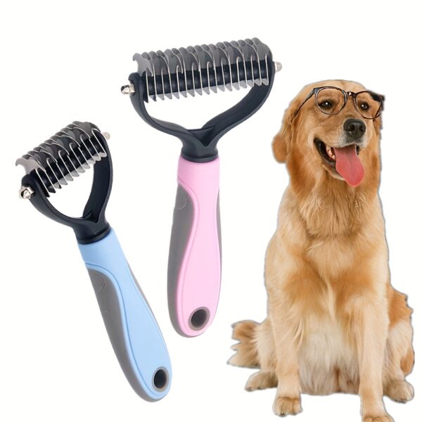 Premium Pet Hair Knot Cutter Comb - Dual-Action Grooming Tool for Effortless Mat Removal - Safe & Effective on Dogs and Cats - Ideal for All Fur Types - Image 2