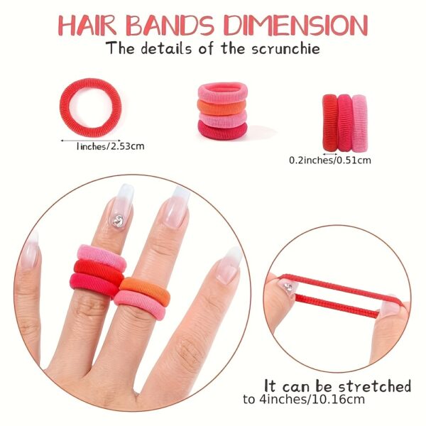 100/300pcs Children's Elastic Hair Rope, Girls Scrunchies Hair Accessories Sets, Ideal choice for Gifts - Image 4