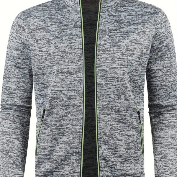 [Full Zip Up Cardigan Sweater] Elegant Mid Stretch Cardigan, Men's Casual Full Zip Up Cardigan Sweater Coat For Fall Winter - Image 13