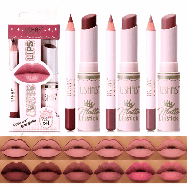 Golden Box Matte Lipstick + Lip Liner Lasting Waterproof Nude Lipstick 24 Hour Waterproof Velvet Nonstick Cup Lipgloss Lip Stain Pigmented Lip Makeup Valentine's Day Gifts - Image 24