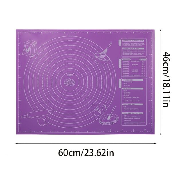 1pc Pastry Mat, Non Stick Baking Mat Non Stick Rolling Dough With Measurements, Kneading Mat, Counter Mat, Dough Rolling Mat, Pie Crust Mat - Image 4