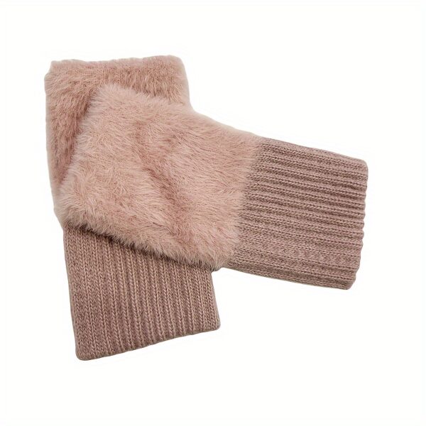 Women'S Cozy Fingerless Gloves - Soft, Warm, and Stylish Winter Gloves in Pure White, Perfect for Cold Weather or Casual Wear, Hand-Washable, Ladies Gloves - Image 9