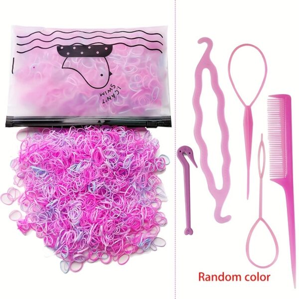 1505pcs Mini Colorful Hair Ties & Styling Tools, Perfect for Girls Hair Accessories, Ideal Choice for Gifts - Image 13