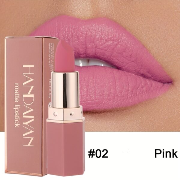 6-Color Single Matte Non-Stick Lipstick, No Fading, Long-Lasting Moisturizing And Waterproof Lipstick, Highlights The Complexion, Even Color, Delicate And Smooth Material, Classic 6 Colors, a Must-Have for Dating Parties, Interviews And Attending Events, - Image 6