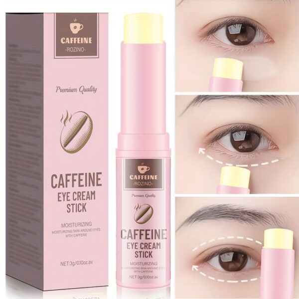 Caffeine Eye Cream Stick 3g Plant Extract Ingredients Gently Absorb Deep, Nourish Skin, Improve Fine Lines, Relieve Under-Eye Bags, Dark Circles, Lighten Eye Skin, Increase Elasticity And Make Skin Younger - Image 2