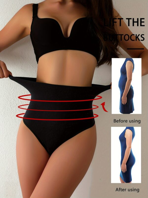Seamless High-Waist Shaper Panties - Breathable Comfort, Firm Tummy Control - Essential Womens Shapewear for Daily Wear - Image 2