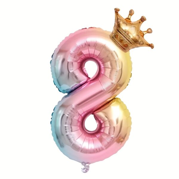 [2pcs Rose Gold Foil Balloons] 2pcs/set Rose Gold Aluminum Foil Balloons | New Year's Birthday Party, Wedding, Graduation Ceremony, Gift Party, Carnival, Anniversary Background Decoration, Digital - Image 3