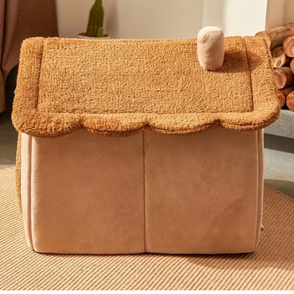 1pc Pet Bed House For Cats, Removable And Washable Cat House, Winter Warm Cat Bed Soft And Comfortable Puppy Cave Nest Christmas Gift - Image 7
