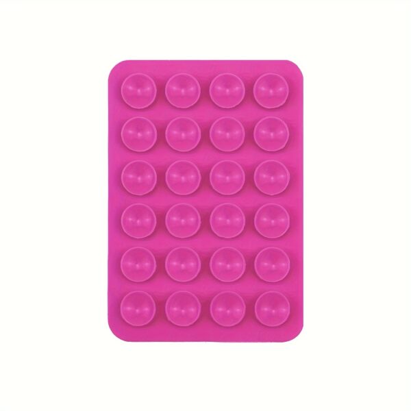 Adhesive Silicone Mobile Phone Holder with Suction Cup, Adhesive Silicone Hands-free Mirror Shower Phone Mount for Selfies and Videos (2 Colors Available) - Image 5