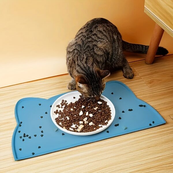 1pc Waterproof Silicone Pet Food Mat - Non-Slip, Easy To Clean - Image 7