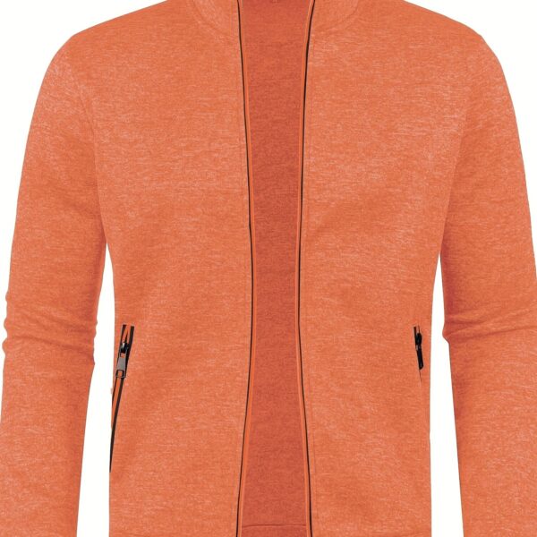 [Full Zip Up Cardigan Sweater] Elegant Mid Stretch Cardigan, Men's Casual Full Zip Up Cardigan Sweater Coat For Fall Winter - Image 17