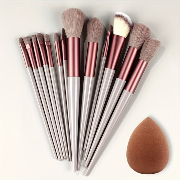 Pro Makeup Brush Set - Soft, Fluffy, Professional Nylon Bristles, ABS Plastic Rod, Unscented, for All Skin Types, Foundation, Powder, Eyeshadow, Kabuki, Blending Beauty Tool - Image 19
