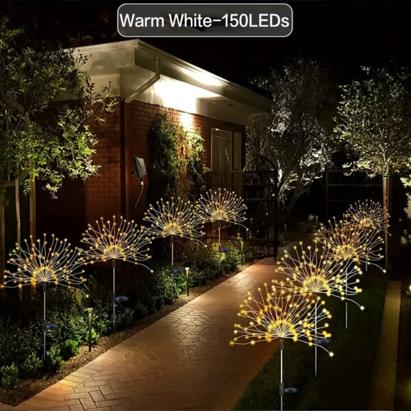 Fireworks Lights Outdoor, Solar Firework Lights Outdoor IP65 With 8 Lighting Modes Firework Solar String Lights For Garden Patio Backyard Decor 420LED/300LED/200LED/150LED/60LED - Image 9