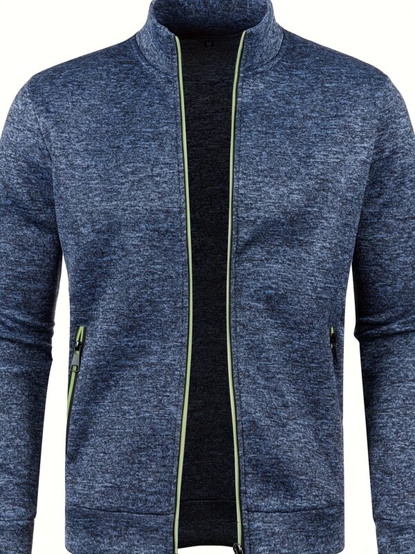 [Full Zip Up Cardigan Sweater] Elegant Mid Stretch Cardigan, Men's Casual Full Zip Up Cardigan Sweater Coat For Fall Winter - Image 10