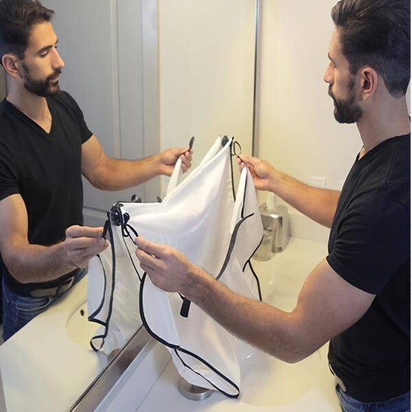 1 Set Men's Shaving Apron, Hair Care Bib, Gifts For Men - Image 2