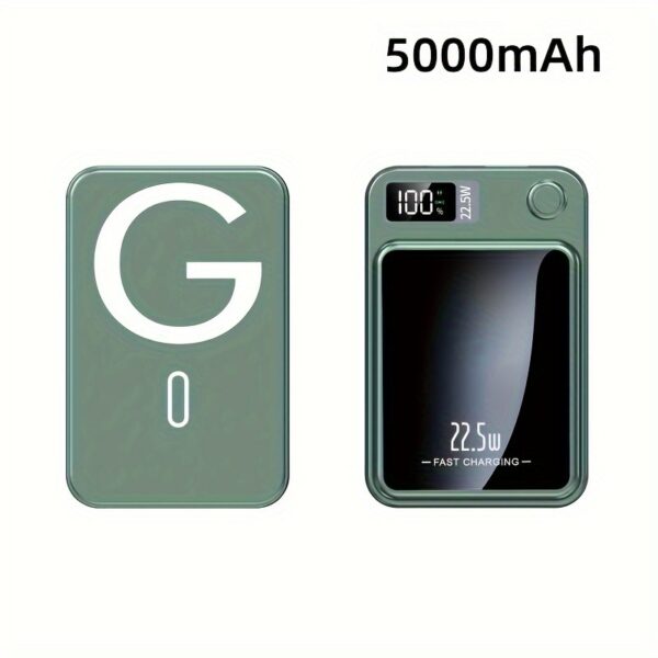 New 5000/10000mAh Magnetic Wireless Power Bank 22.5W/PD20W Suitable for Apple 15pro/14max/13/12 Android Mobile Phones USB/Type-C Portable Charger with LED Power Display Outdoor Travel Emergency Backup Power Bank - Image 15