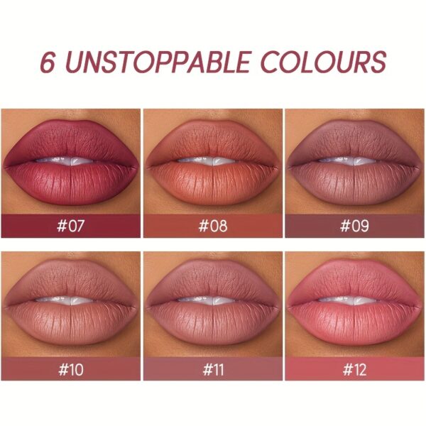 Golden Box Matte Lipstick + Lip Liner Lasting Waterproof Nude Lipstick 24 Hour Waterproof Velvet Nonstick Cup Lipgloss Lip Stain Pigmented Lip Makeup Valentine's Day Gifts - Image 2