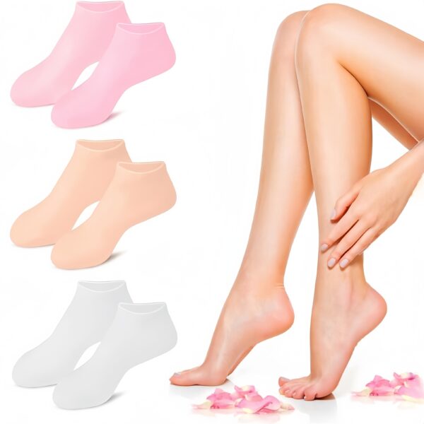 Silicone Gel Moisturizing Socks Aloe Socks Pedicure Socks For Dry Cracked Feet Heel And Softening Rough And Dead Skin - Image 12