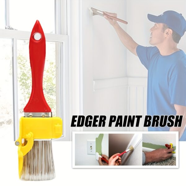 1pc Premium Paint Edger Brush - Lightweight, Durable with Wooden Handle for DIY Trims, Walls & Ceiling Painting
