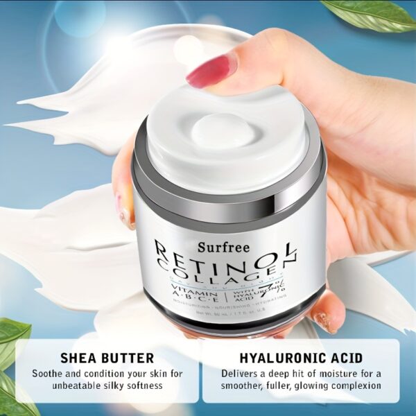 50ml Retinol Cream For Face Night And Day, Skin Cream With Retinol Collagen Face Cream, Vitamin C Moisturizer, Retinol Moisturizer For Face Sensitive Skin - Image 2