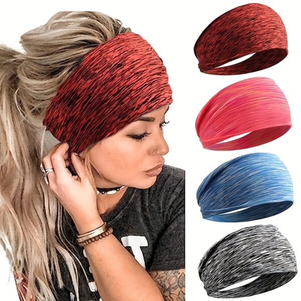 Vibrant Women's Sports Headband – Moisture-Wicking Comfort – Ideal for Yoga & Fitness Activities - Image 3