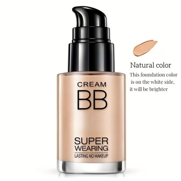 BB Cream Liquid Foundation - Super Wearing, Long-Lasting Flawless Finish, Moisturizing & Isolating, Medium Coverage, Matte Finish for All Skin Types - Ideal Holiday Gift for Women - Image 5
