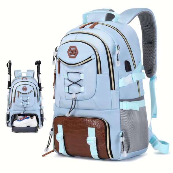 Outdoor Travel Backpack, Large Capacity Sports Camping Backpack, Laptop Backpack For Men And Women With Shoe Storage, School Bags, Easter Valentines Gifts - Image 7