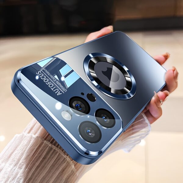 Luxury Glass Window Magnetic Wireless Charging Phone Case Compatible with Iphone 11/12/13/14/15 Pro Max Plus, Shockproof PC Hard Back Cover. - Image 11