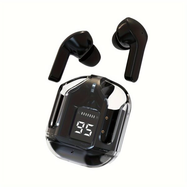 Transparent Wireless Earbuds Wireless 5.3 Headphones with ENC Noise Canceling Earphones, HiFi Dual Stereo Microphone Mini In-Ear Earbuds with Charging Case And LED Digital Display Sports Headset, Wireless Earbuds, Noise Canceling, HiFi, Sports Headset - Image 9