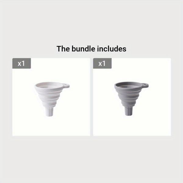 1pc Collapsible Silicone Funnel - Mini, Food-Safe Kitchen Gadget for Easy Liquid Dispensing - Image 7