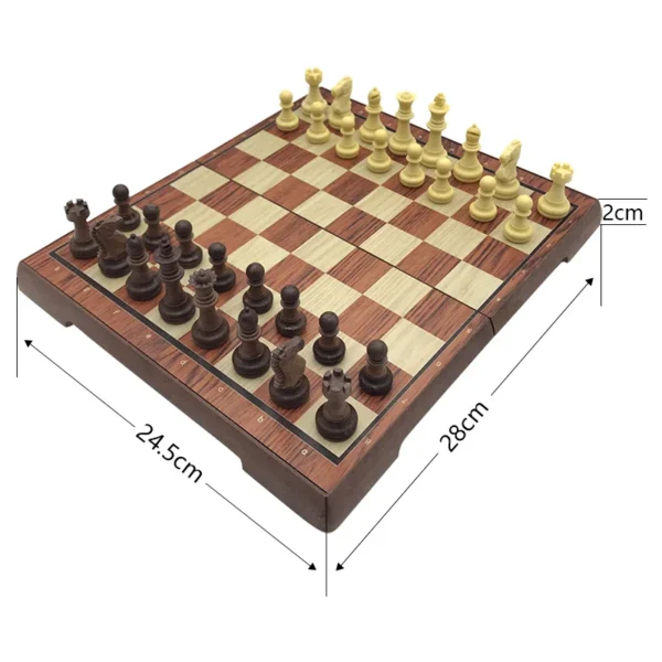 High-grade Chess Plastic Folded Board International Magnetic Chess Set Exquisite Chess Puzzle Games Board Game Gift Yernea - Image 6