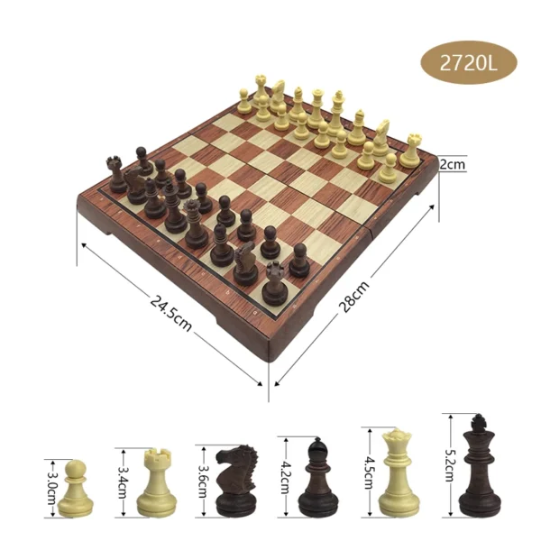 High-grade Chess Plastic Folded Board International Magnetic Chess Set Exquisite Chess Puzzle Games Board Game Gift Yernea - Image 3