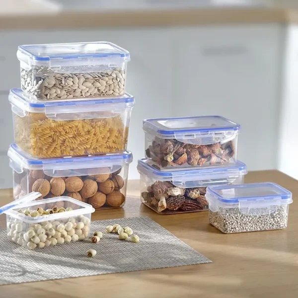 Sealed rectangular refrigerator storage box with lid Plastic crisper microwave-heated lunch box with lid - Image 3