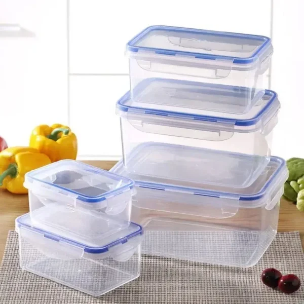 Sealed rectangular refrigerator storage box with lid Plastic crisper microwave-heated lunch box with lid - Image 2