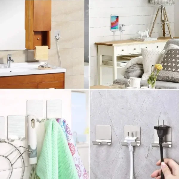 2pcs Razor Holder  Stainless Steel Men Shaving Shaver Razor Stand Shelf Shaving Razor Storage Rack Bathroom Hook Organizer - Image 5