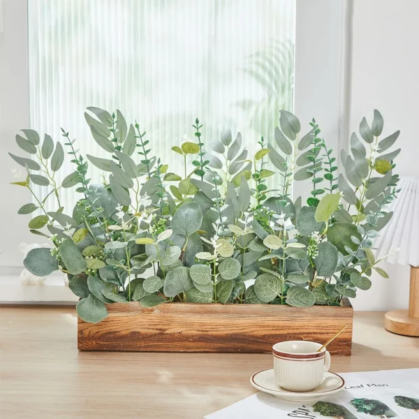 20pcs Artificial Mixed Eucalyptus Leaves Stems Silver Dollar Leaves for DIY Bouquets Floral Arrangement Home Decor Wedding - Image 6