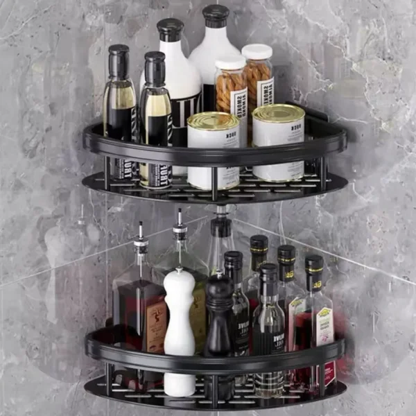 Bathroom Storage Rack, Bathroom Shelves, No-Drill Wall Mount Corner Shelf, Shower Storage Rack Holder - Image 5