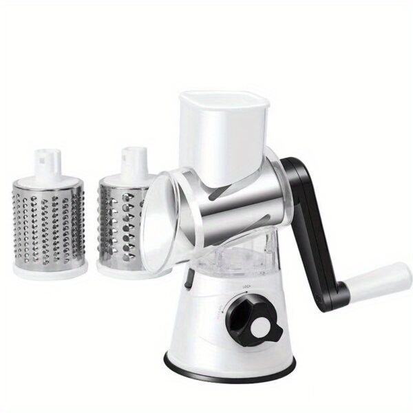 Cheese Grater, Kitchen Mandoline Vegetable Slicer With 7.62 Cmterchangeable Blades, Easy To Clean Rotary Grater Slicer For Fruit, Grinder For Potato, Carrot, Nuts - Image 9