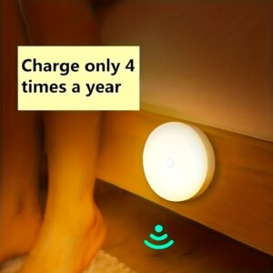 1pc Wireless Motion Sensor Night Light, Bedroom Decor Light, 6LED Detector Wall Decorative Lamp For Staircase Closet Room